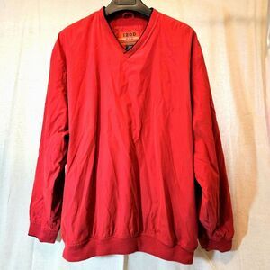 IZOD XFG Golf Mens Pullover Windbreaker Top Jacket XL Red V Neck